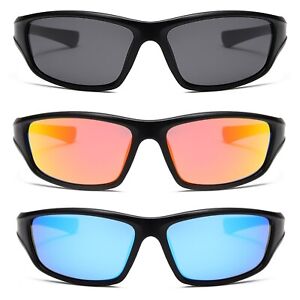 1PK HD Wrap Around Mens Sport Sunglasses Polarized for Cycling Fishing Running