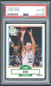 1990 Fleer Larry Bird #8 PSA 10 Gem Mint HOF Celtics - Freshly Graded
