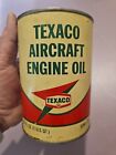 TEXACO FULL AIRCRAFT ENGINE OIL CAN  SAE-50 Empty