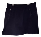 TALBOTS Shorts Women's Sz 2X Black Elastic Waist Pockets Stretch Everyday Skort