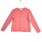 Parisian Signature Women’s 100% Cashmere Pink Petite M Cardigan Sweater