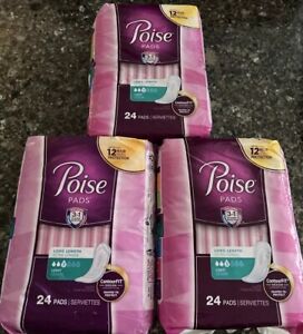 POISE Pads Fresh Protection Light Long 3 Packs In Total (72 Qty)