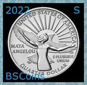 2022 S NEW American Women Quarter Series - Maya Angelou - ONE Coin - Ship TODAY
