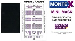 Montex 1/48 VOUGHT SB2U VINDICATOR CANOPY PAINT MASK Accurate Miniatures