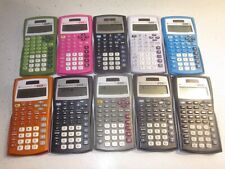 Lot of 10 Texas Instrument TI-30X IIS Solar Calculators TESTED Pink, Blue, Green