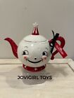 JOHANNA PARKER MAGENTA CARNIVAL COTTAGE LAUGHING LAUGHING LUNA TEAPOT RED NWT
