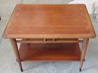 1960's LANE Furniture MCM Design # 185371 END TABLE Walnut & Beech DOVE-TAIL