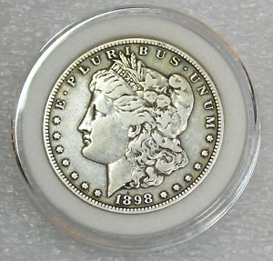1898-O Morgan Silver Dollar F/VF Original coin nice luster in Airtight cap #H754
