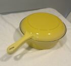 LE CREUSET 2-IN-1 PAN Skillet Enameled Cast Iron Yellow FRANCE