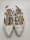 Nannette Lepore ANGELINA White Shoes Flats Womens 7 M NEW Wedding Formal