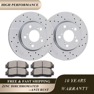 For 2005-2010 Honda Odyssey Front Drilled Brake Discs Rotors and Pads Brakes Kit