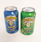 2 12 oz. Cans Warheads Sour Soda Pop Blue Raspberry & Apple Exotic Rare Drink