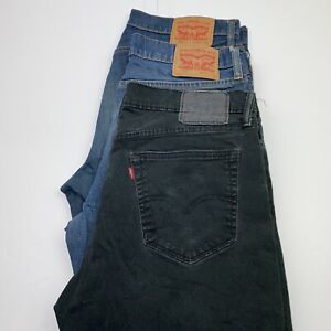 Lot of 3 Levi's 541 Athletic Taper Fit Blue/Black Jeans Men's Size 34x30