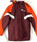 Vintage NCAA Virginia Tech VT Hokies Fleece Lined Hood Full Zip Winter Jacket