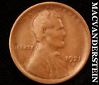 1921-S Lincoln Wheat Cent - Scarce  Semi-key  Better Date  No Reserve  #V1009