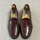 Men's Bostonian Slip On Penny Burgundy Loafers Shoes Size 11 B Leather
