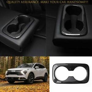 For Kia Sportage NQ5 2023-2024 Carbon Fiber Rear Armrest Water Cup Holder Panel (For: Kia Sportage)