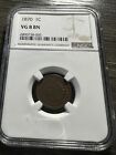 1870 Indian Head Cent 1C Very Good NGC VG 8 BN Best price collector piece
