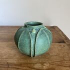 New ListingJemerick Matte Green & Yellow Grueby Style Leaf Studio Art Pottery Cabinet Vase