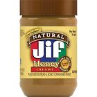 Jif Natural Creamy Peanut Butter Spread and Honey 16 Ounces Contains 80% Peanuts