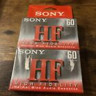 New ListingSony HF Type I Normal Bias Recording Blank Cassette Tapes 60 min (2 Pack)