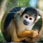 2024 Square Wall Calendar, Monkey Business, 16-Month Animals Theme 12x12