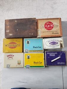 Vintage Tobacco Tins and Cigar Box