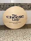 The Cheese Lady Round  Wooden Cheese Box/Crate w/lid Muskegon Michigan 11 1/4 “