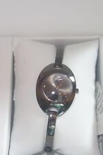 Yonger and Bresson Oval Black PVD Steel Quartz Bracelet Watch DMN 1500/01 new