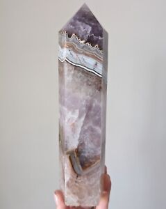 Amethyst Tower Agate Crystal Large Big Tall Gemstone