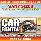 CAR RENTAL Advertising Banner Vinyl Mesh Sign Service Repair Auto Used Dealer