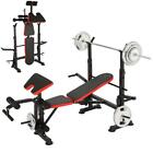 600lbs 6 -in -1 Adjustable Olympic Weight Bench Set Full Body Workout Heavy Duty