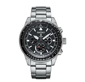 Seiko Men's Watch Luxury Stainless Steel Multi Functional Timing Code Watch