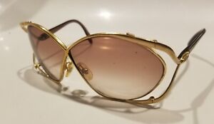 1980s Christian Dior Butterfly Avant Garde Metal Frame Sunglasses 2056 41