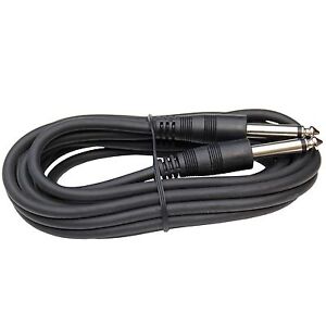 10 ft foot 1/4 TS molded guitar shielded instrument PA to patch cable cord BLACK
