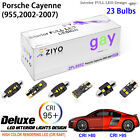 23pc LED Interior Light Upgrade for Porsche Cayenne 955 White Light Bulbs Kit (For: Porsche Cayenne)