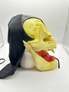 Vintage 1995 Paper Magic Group Monster Troll Skull mask with hood Rubber
