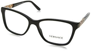 Versace VE3192B Women's Eyeglasses Frames GB1-54 - Black
