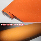 50FT Flexible Orange Whole Car Wrap Matte Glitter Flash Sparkle Vinyl Sticker AX
