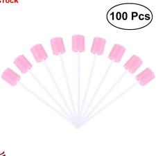 100pcs Disposable Oral Care Sponge Swabs Tooth Cleaning Sponge with Stick USA