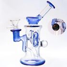 New Starry Marble Glass Water Bong Recycler Pyrex Hookah Pipe Percolator Bubbler