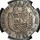 1828 NGC XF 40 Peru Cuzco 8 Reales Standing Liberty Silver Coin (23032802C)