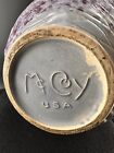 McCoy Pottery Mid Century MCM Gray Purple Large Console Leaf Bowl 1954 Vintage