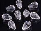 30pcs 12X8mm Clear Teardrop Faceted Crystal Glass Loose Spacer Beads Charm DIY