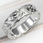 Simple 925 Silver Ring Women/Men Party Gift Wedding Band Jewelry Sz 6-10