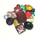 GEMSTONE LOT OF 18 PIECES TAKEN OUT OF SCRAP GOLD RINGS ETC #255