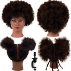 10Inch Afro Curly Hair mannequin Head With Human Hair Cosmetology Tranning ma...