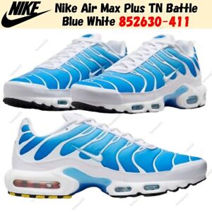 Nike Air Max Plus TN Battle Blue White 852630-411 US Men's 4-14