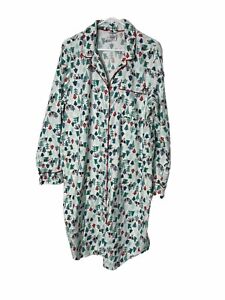 Lands End Size 18 XL Tall XLT Nightshirt Nightgown Flannel Cows Trees Button