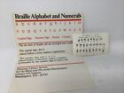 Vintage BRAILLE ALPHABET CARD  & manual Alphabet card Collectible Paper Item B37